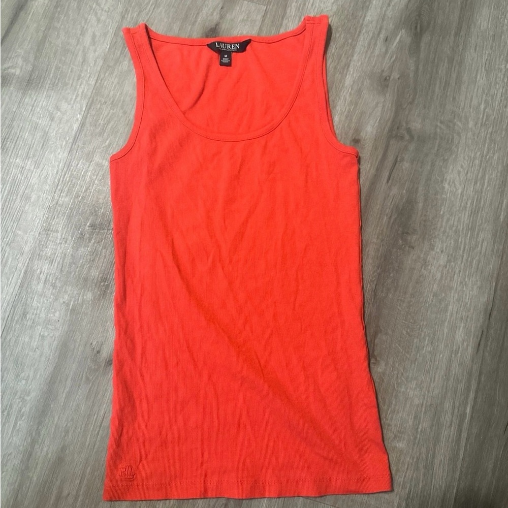 Linden Orange Fitted Tank Top